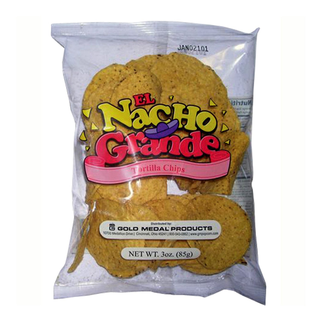 El Nacho Grande Portion Pack Nacho Chips, 3 oz. Bags - 48/CS