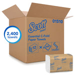 Scott Essential C-Fold Paper Towels w/Absorbency Pockets, 1-Ply, White - 2400/CS (01510)