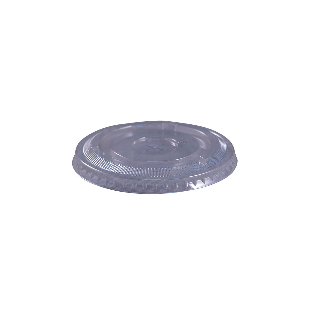 Empress Clear PET Cup Straw Slot Lid, Fits 9 oz. Squat & 12 oz. Tall Cups - 50ct. 20/CS (EPETFL12T)