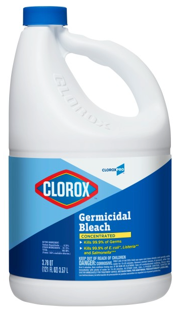CloroxPro Concentrated Germicidal Bleach, 121 oz. Bottle - 3/CS (30966)
