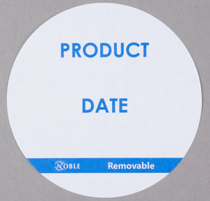 Removable 3" Round Date Label w/Dispenser Carton - 500/Roll