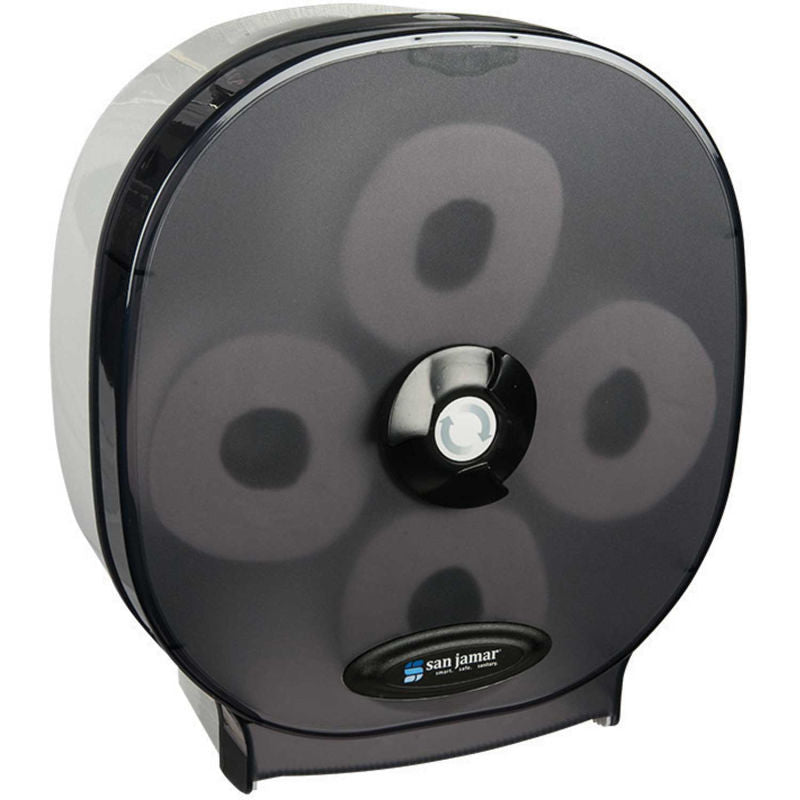 San Jamar Carousel Toilet Tissue Dispenser, Fits 4 Standard Rolls - Black Pearl (R3900TBK)