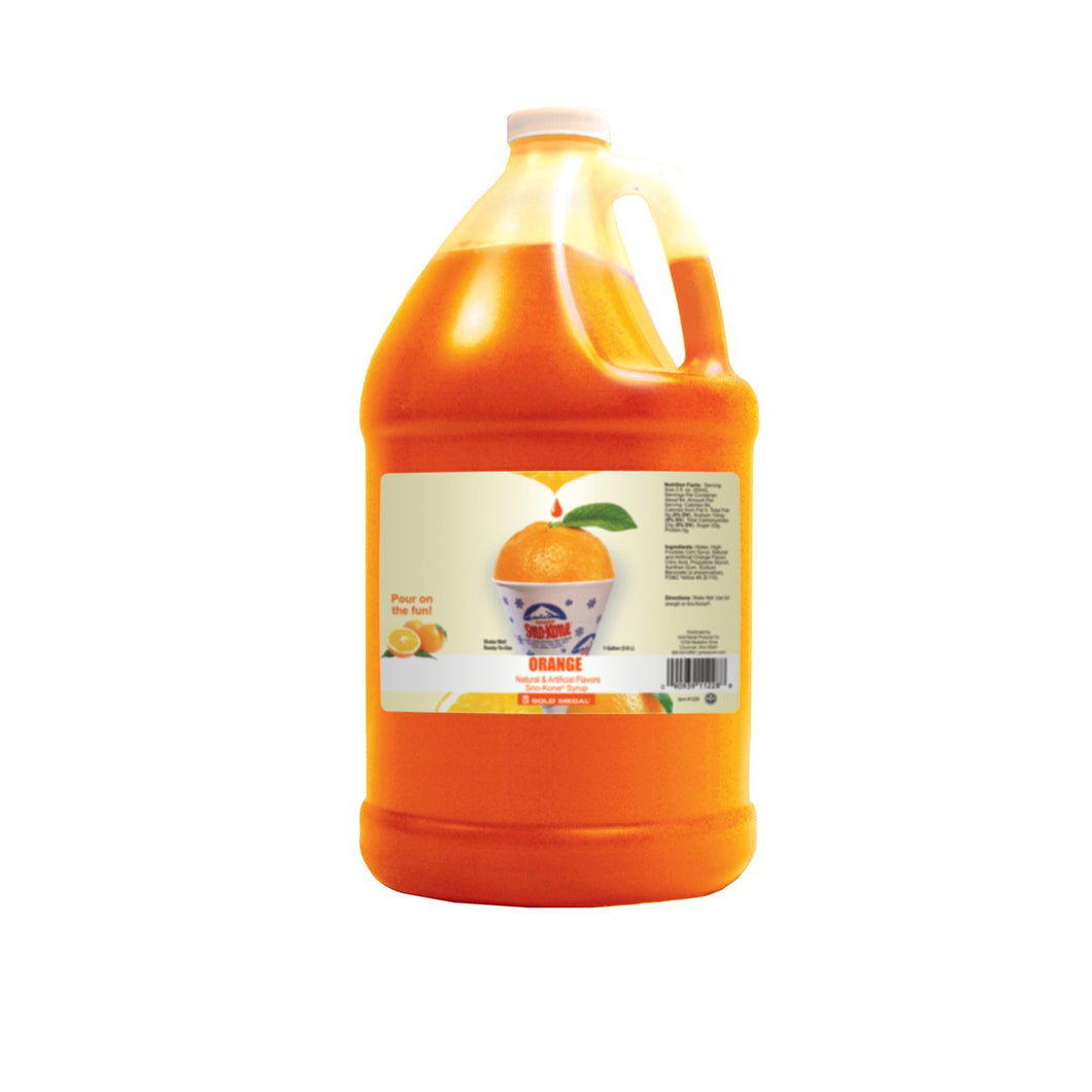 Sno Kone Syrup, Orange - 1 Gallon 4/CS