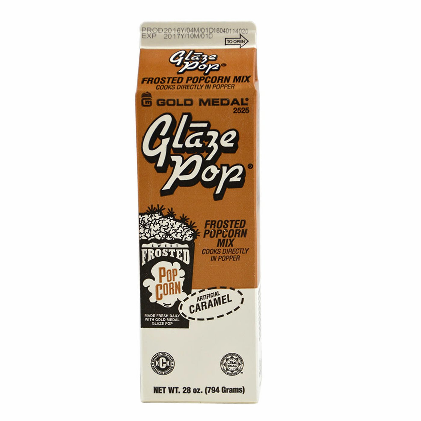 Caramel Glaze Pop Frosted Popcorn Mix - 28 oz. 12/CS
