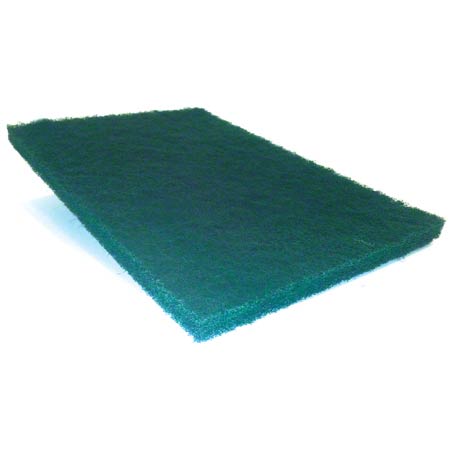 Floor Pad, 14" x 20" Rectangle, Green Scrubbing - 5/CS