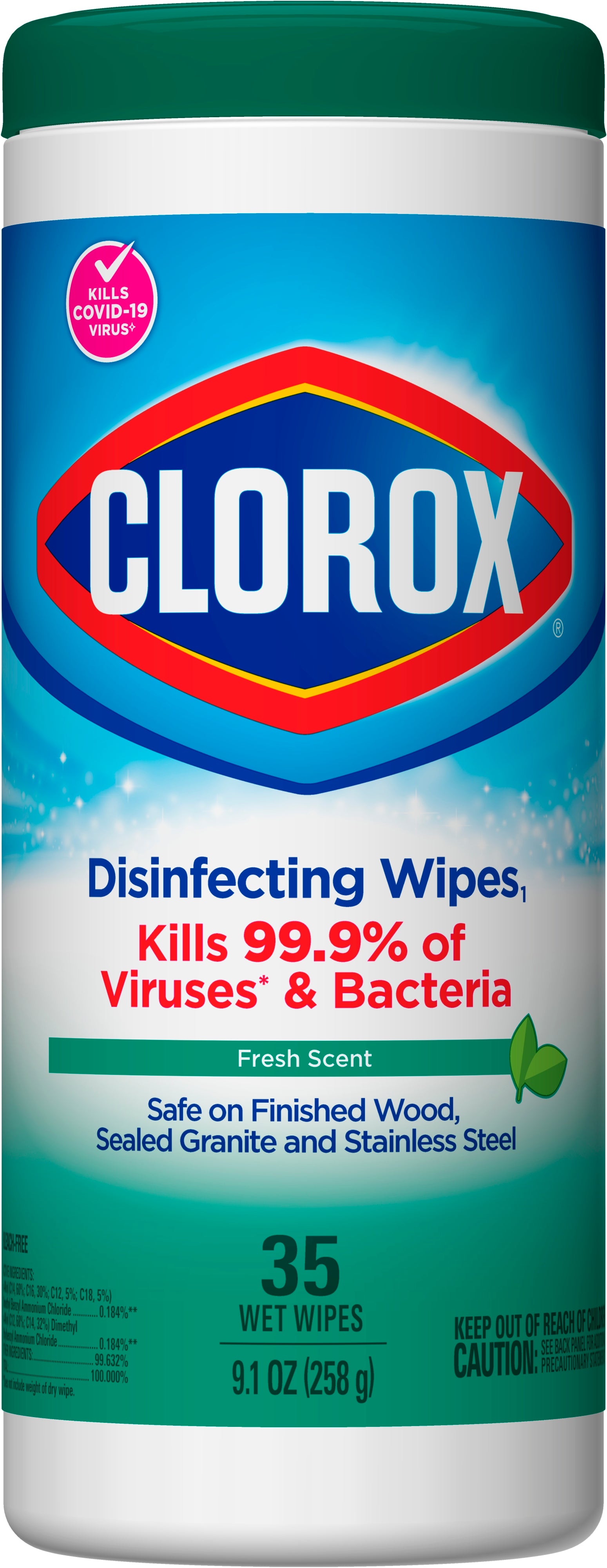 Clorox Disinfecting Wipes, Fresh Scent - 35ct. 12/CS (01593)