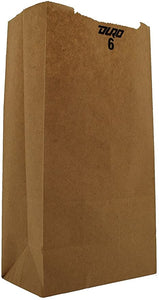 Paper Bag, Brown, 6# - 500/BNDL (18406)